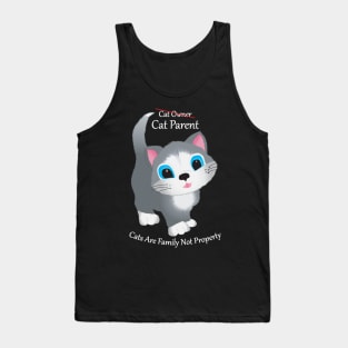 Cat Parent white type Tank Top